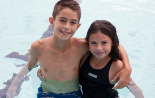 Swimming Siblings in the pool